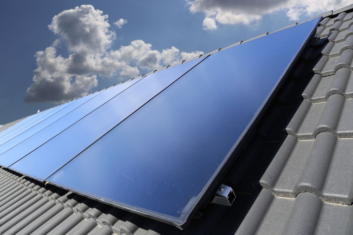 Photovoltaic: Roof with solar panels Photovoltaic: Roof with solar panels